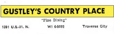 Gustelys Country Place - Sep 1965 Ad
